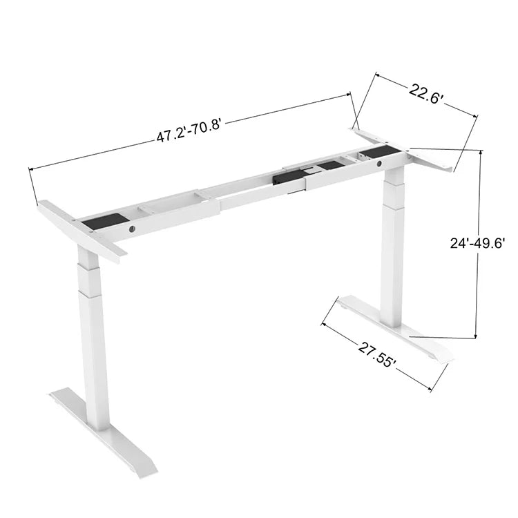 Electric Dual Motor Computer Desk Height Adjustable Office Tables Motorized  Sit Stand Desk Frame