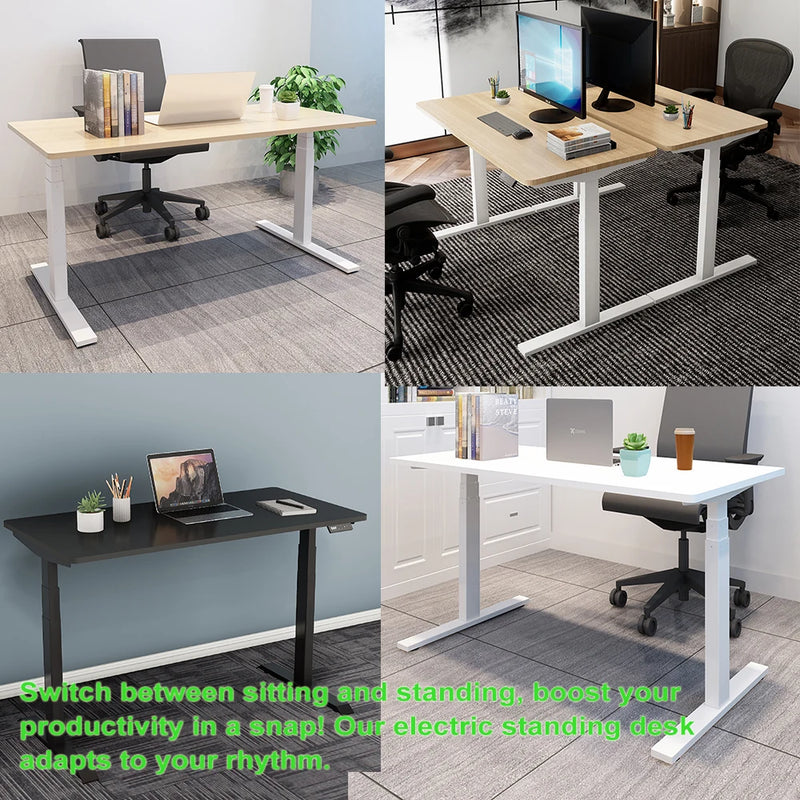 Electric Dual Motor Computer Desk Height Adjustable Office Tables Motorized  Sit Stand Desk Frame