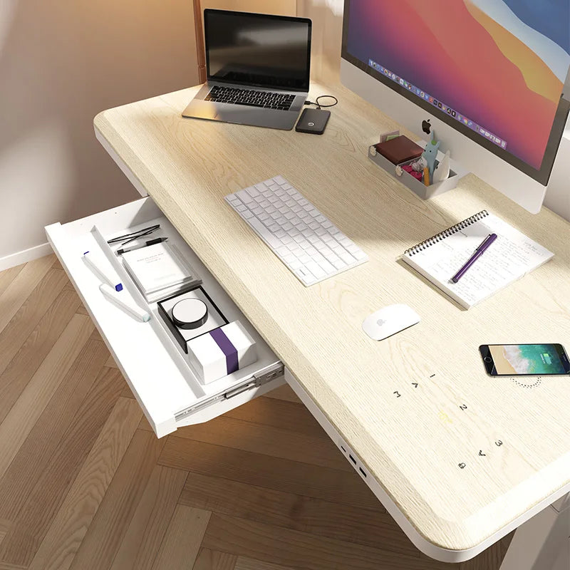 Wooden Stand up Desk Adjustable Height Modern Multi-functional Home and Office Desk