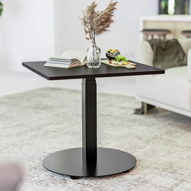Space Saver Single Motor One Leg Electric Height Adjustable Lifting Des Ergonomic Coffee Desk