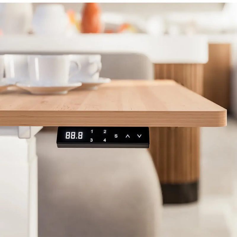 Space Saver Single Motor One Leg Electric Height Adjustable Lifting Des Ergonomic Coffee Desk