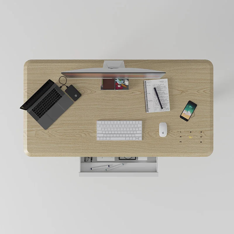 Wooden Stand up Desk Adjustable Height Modern Multi-functional Home and Office Desk