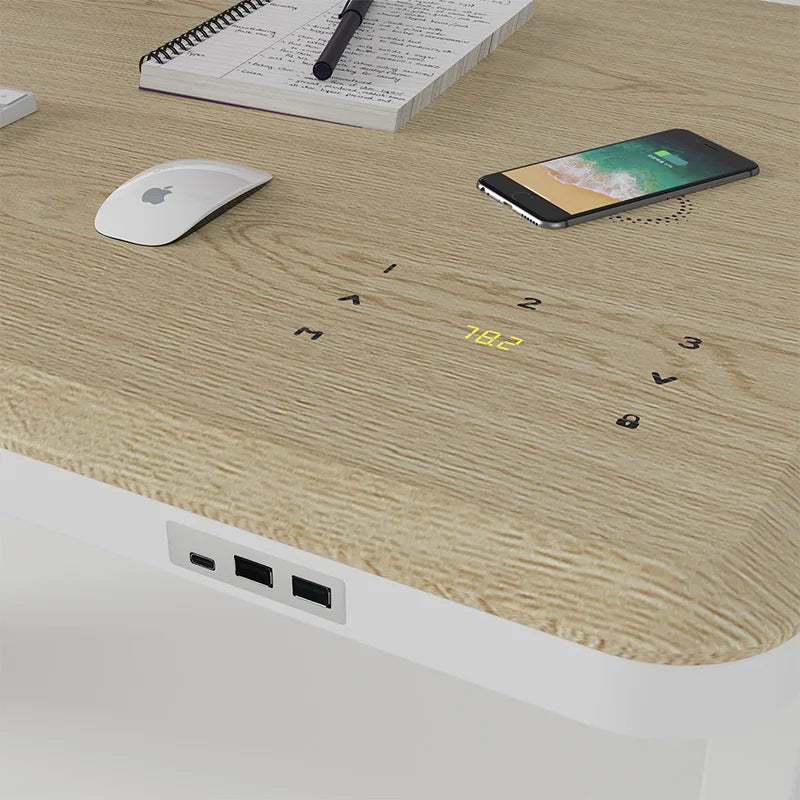 Wooden Stand up Desk Adjustable Height Modern Multi-functional Home and Office Desk