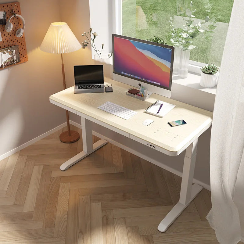 Wooden Stand up Desk Adjustable Height Modern Multi-functional Home and Office Desk