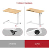 2025 Hot Selling Overbed Table in Hospitals and Clinics Medical Adjustable Height Pneumatic Bedside Table With Wheels