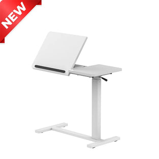2025 Hot Selling Overbed Table in Hospitals and Clinics Medical Adjustable Height Pneumatic Bedside Table With Wheels
