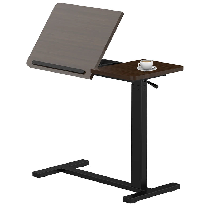 2025 Hot Selling Overbed Table in Hospitals and Clinics Medical Adjustable Height Pneumatic Bedside Table With Wheels