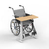 2025 Hot Selling Overbed Table in Hospitals and Clinics Medical Adjustable Height Pneumatic Bedside Table With Wheels