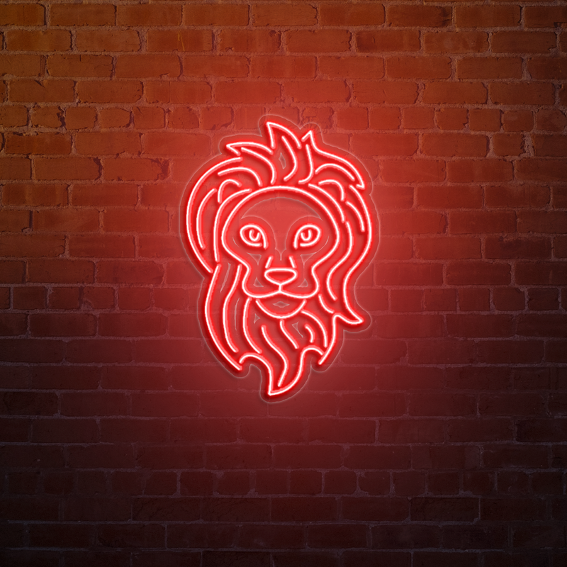 IDEASOW-Lion Head Neon Sign Multiple Color Options For Bedroom