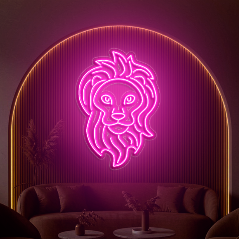 IDEASOW-Lion Head Neon Sign Multiple Color Options For Bedroom