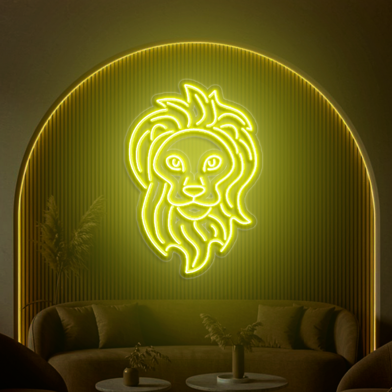IDEASOW-Lion Head Neon Sign Multiple Color Options For Bedroom