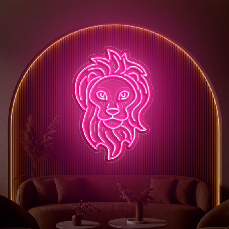 IDEASOW-Lion Head Neon Sign Multiple Color Options For Bedroom