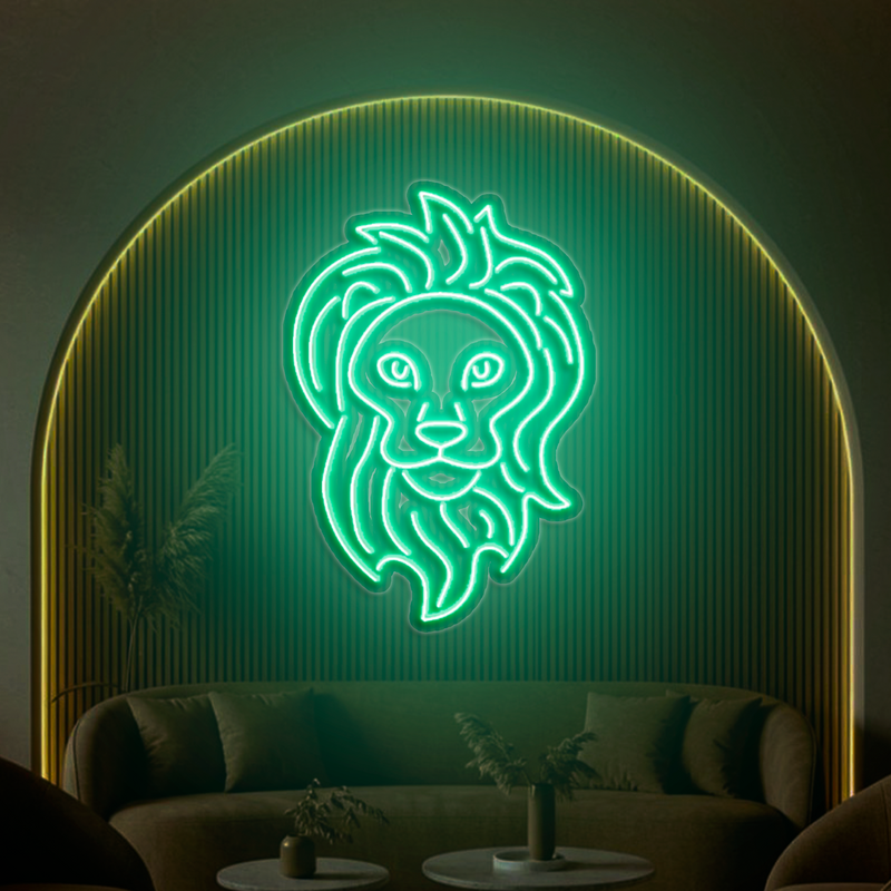 IDEASOW-Lion Head Neon Sign Multiple Color Options For Bedroom