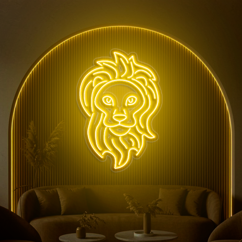 IDEASOW-Lion Head Neon Sign Multiple Color Options For Bedroom