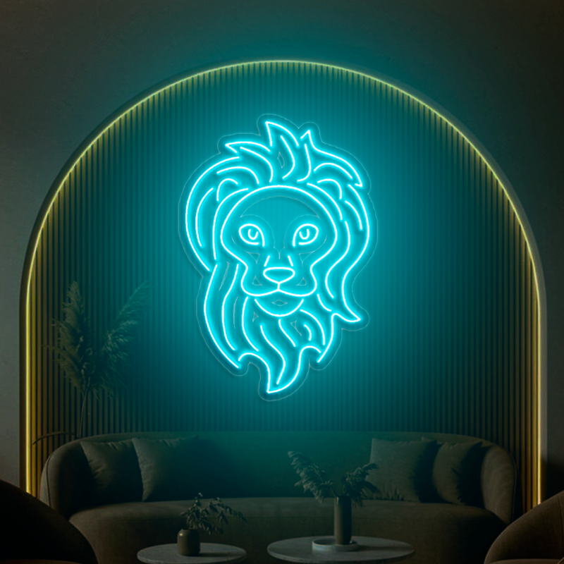 IDEASOW-Lion Head Neon Sign Multiple Color Options For Bedroom