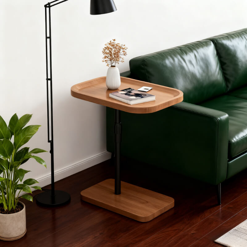 Sofa Side Coffee Table Height-adjustable Mobile Bedside Table for Living Room