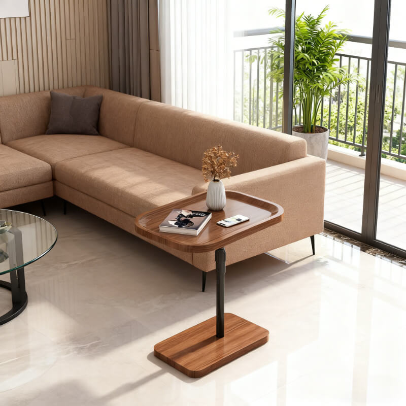 Sofa Side Coffee Table Height-adjustable Mobile Bedside Table for Living Room