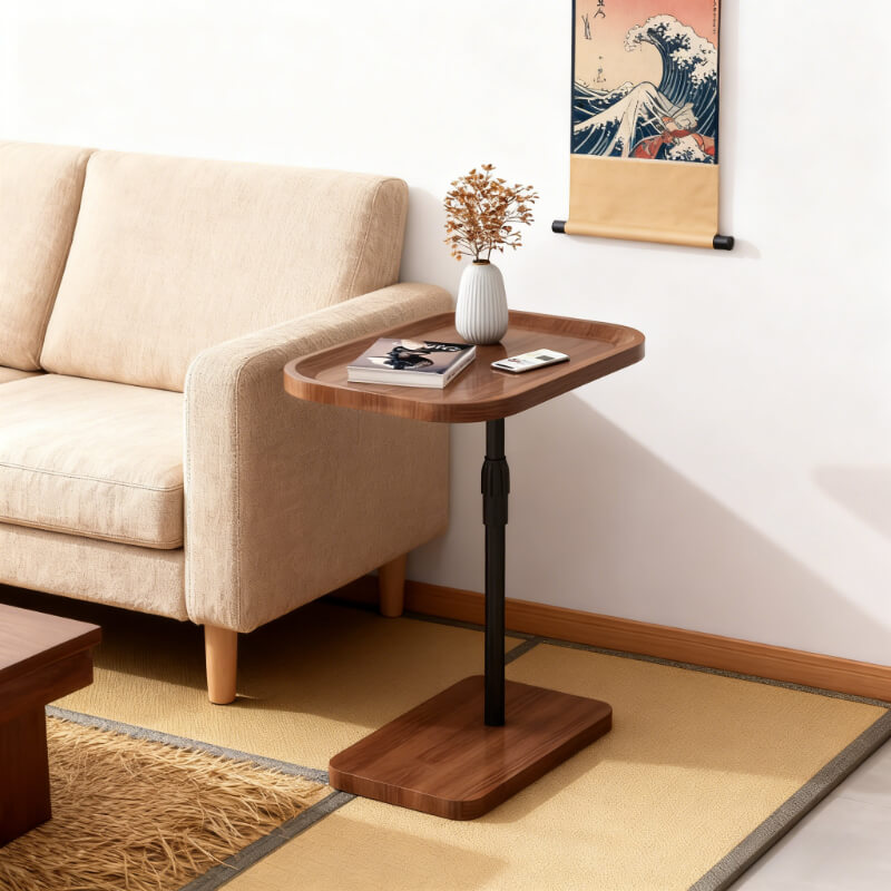 Sofa Side Coffee Table Height-adjustable Mobile Bedside Table for Living Room