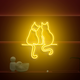 IDEASOW-Couple Cats Neon Sign Multiple Color Options