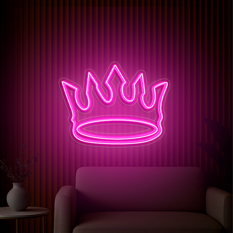 IDEASHOW-King Crown Neon Sign Multiple Color Options