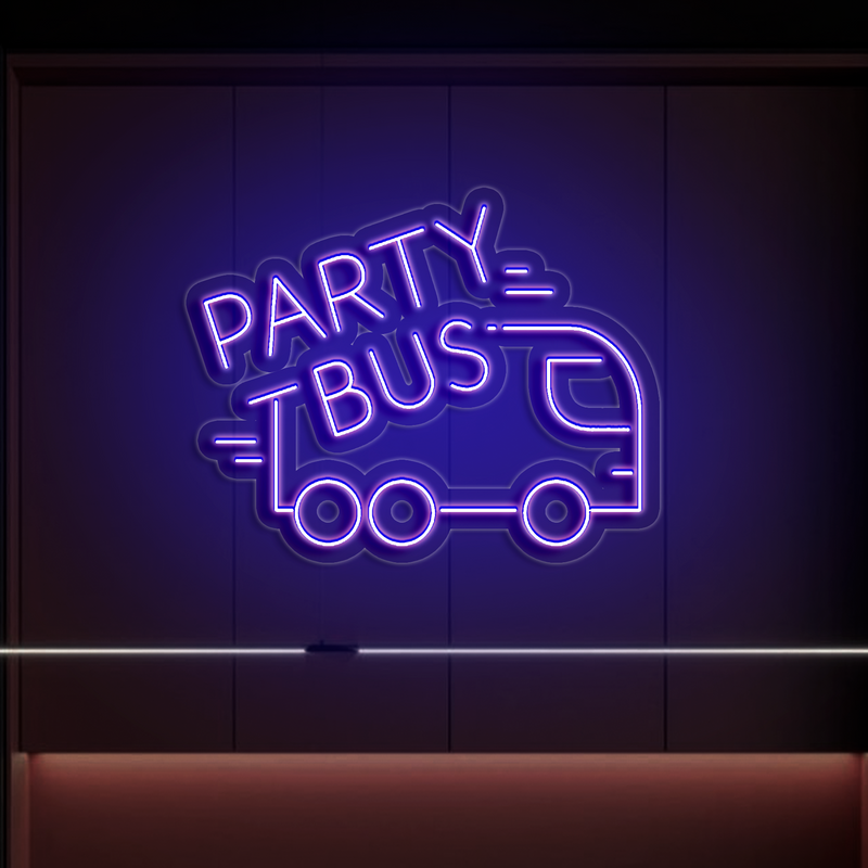 IDEASHOW-Party Bus Neon Sign Multiple Color Options
