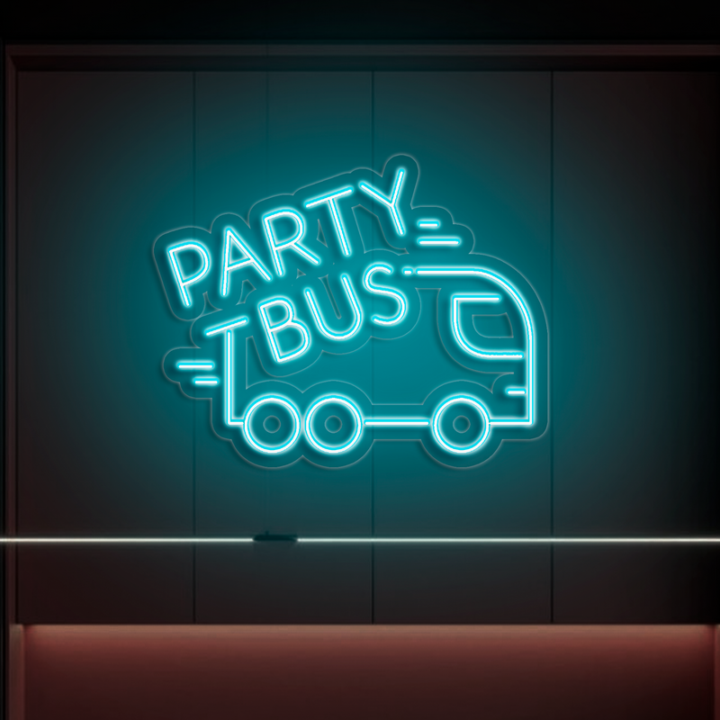 IDEASHOW-Party Bus Neon Sign Multiple Color Options
