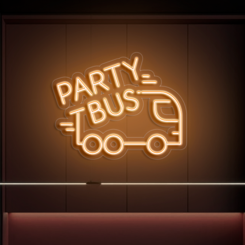 IDEASHOW-Party Bus Neon Sign Multiple Color Options