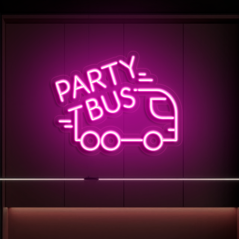 IDEASHOW-Party Bus Neon Sign Multiple Color Options