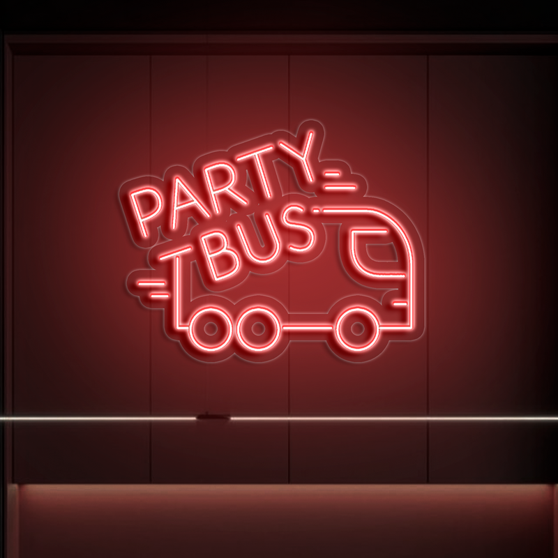 IDEASHOW-Party Bus Neon Sign Multiple Color Options