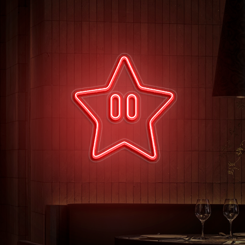 IDEASHOW-Star Neon Sign Multiple Color Options