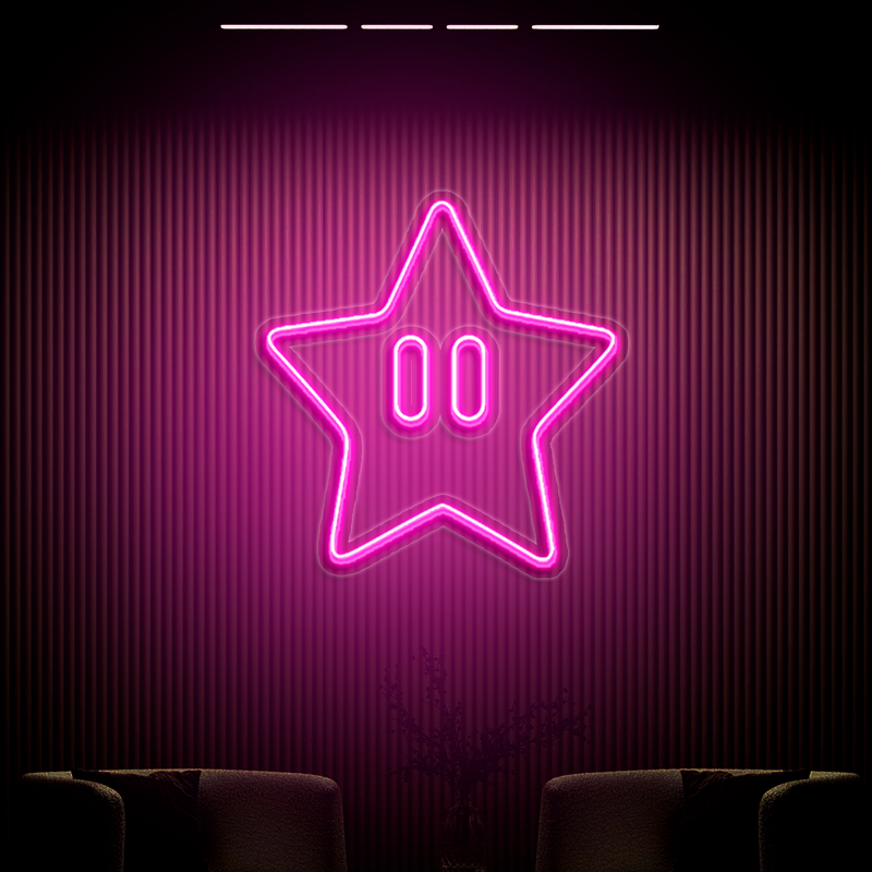IDEASHOW-Star Neon Sign Multiple Color Options