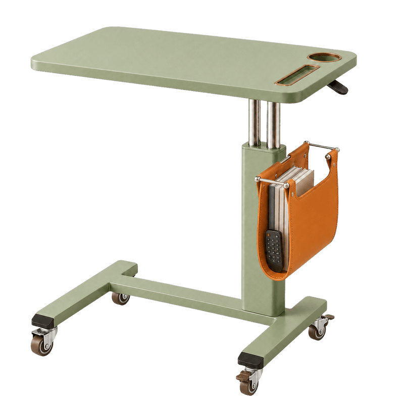 Adjustable Overbed Table with Wheels for Bed, Sofa & Home Office