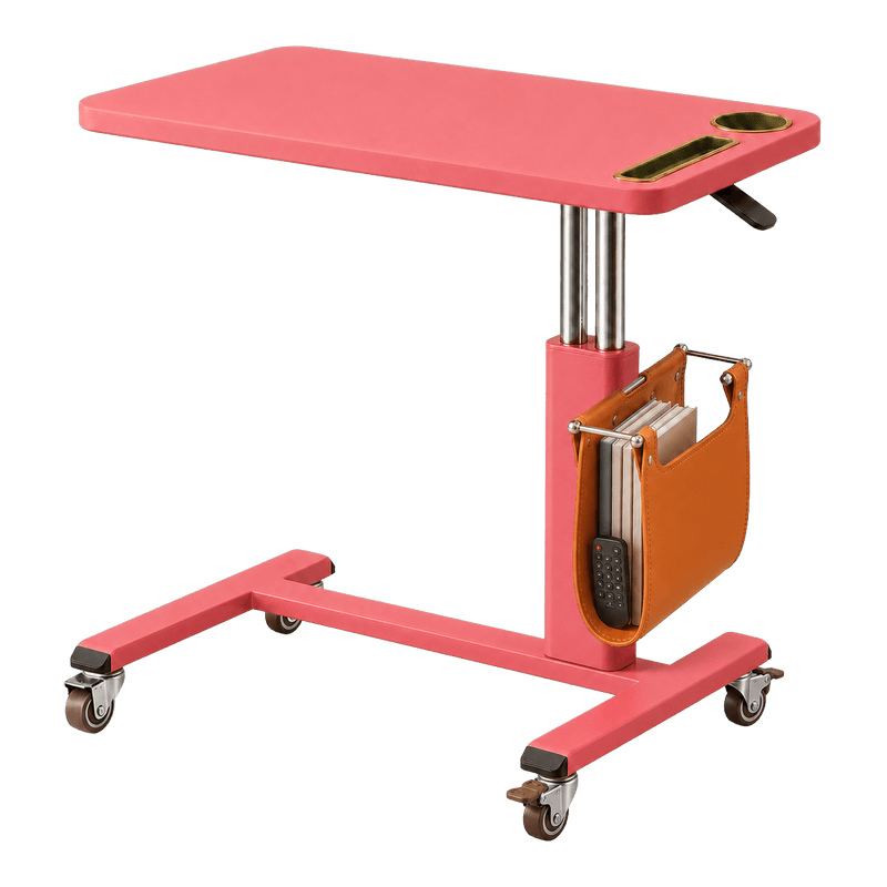 Adjustable Overbed Table with Wheels for Bed, Sofa & Home Office