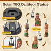 Solar Tiki Outdoor Statues Funny Tiki Bar Decor with Solar Light Waterproof Figurines Outside Decoration for Lawn Yard Balcony Patio Garden Gifts for Christmas Housewarming