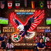 IDEASHOW-UV Neon Signs-2026 World Cup American Eagle Soccer Neon Sign