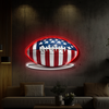 IDEASHOW-American Flag Football Led Neon Sign Light Neon Print UV-Border Lighting Effects