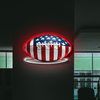 IDEASHOW-American Flag Football Led Neon Sign Light Neon Print UV-Border Lighting Effects