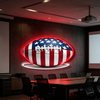 IDEASHOW-American Flag Football Led Neon Sign Light Neon Print UV-Border Lighting Effects