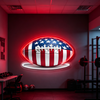 IDEASHOW-American Flag Football Led Neon Sign Light Neon Print UV-Border Lighting Effects