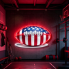 IDEASHOW-American Flag Football Led Neon Sign Light Neon Print UV-Border Lighting Effects