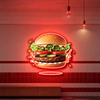 IDEASHOW-Beef Burger Led Neon Sign Light Neon Print UV-Border Lighting Effects