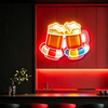 IDEASHOW-Clinking Beer Glasses Led Neon Sign Light Neon Print UV-Border Lighting Effects