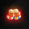 IDEASHOW-Clinking Beer Glasses Led Neon Sign Light Neon Print UV-Border Lighting Effects
