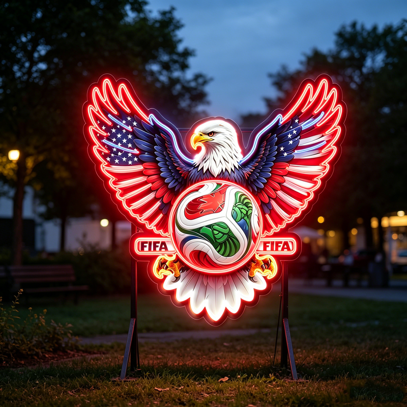 IDEASHOW-UV Neon Signs-Custom World Cup 2026 logo Led Neon