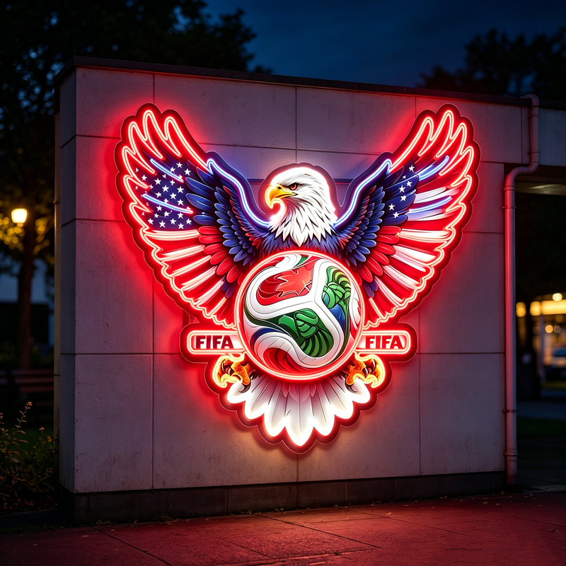 IDEASHOW-UV Neon Signs-Custom World Cup 2026 logo Led Neon