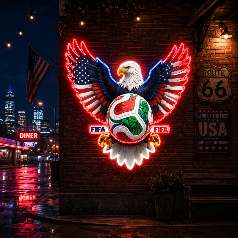 IDEASHOW-UV Neon Signs-Custom World Cup 2026 logo Led Neon