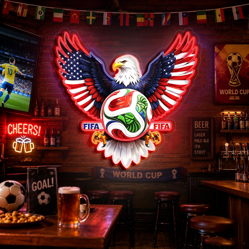 IDEASHOW-UV Neon Signs-Custom World Cup 2026 logo Led Neon