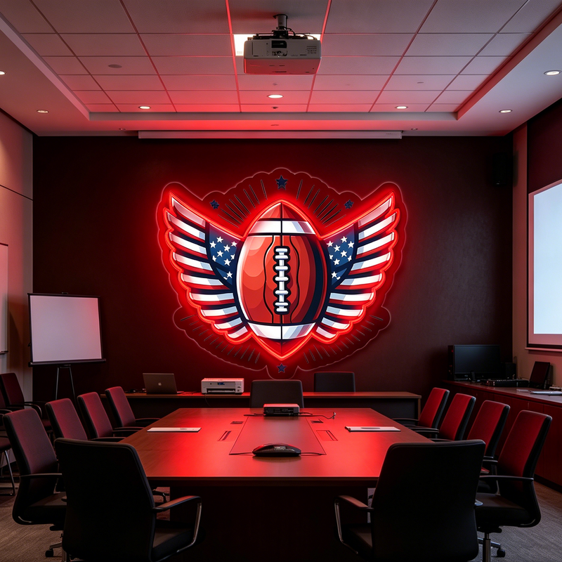 IDEASHOW-Flying American Olive Led Neon Sign Light Neon Print UV-Border Lighting Effects