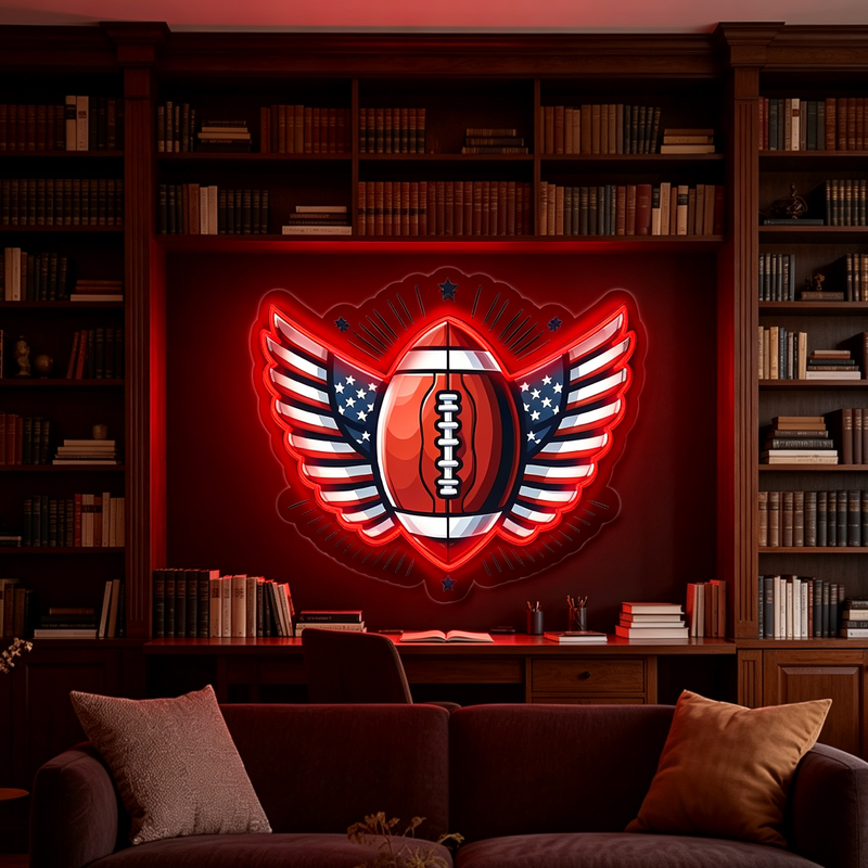 IDEASHOW-Flying American Olive Led Neon Sign Light Neon Print UV-Border Lighting Effects