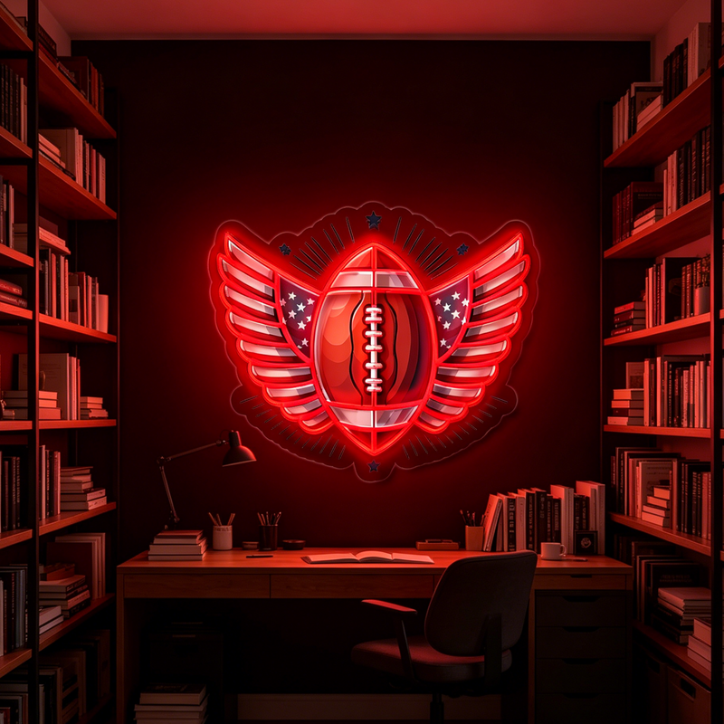 IDEASHOW-Flying American Olive Led Neon Sign Light Neon Print UV-Border Lighting Effects